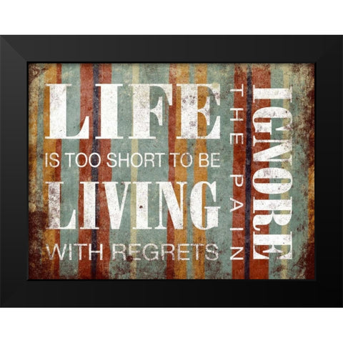 Ignore Inspirational Black Modern Wood Framed Art Print by Grey, Jace