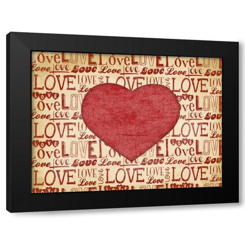 Love Black Modern Wood Framed Art Print by Grey, Jace