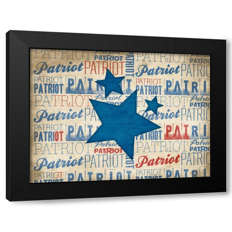 Stars Black Modern Wood Framed Art Print with Double Matting by Grey, Jace