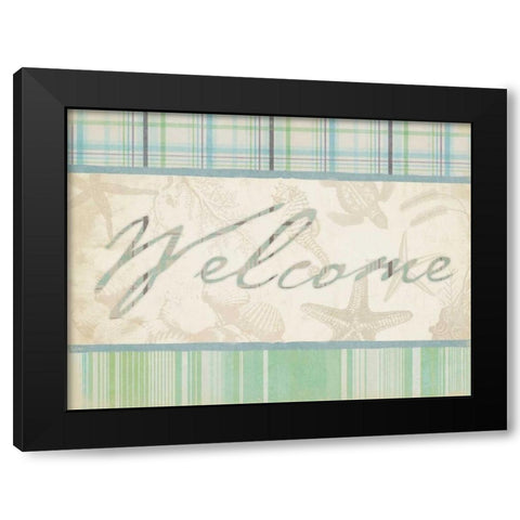 Welcome Black Modern Wood Framed Art Print by Grey, Jace