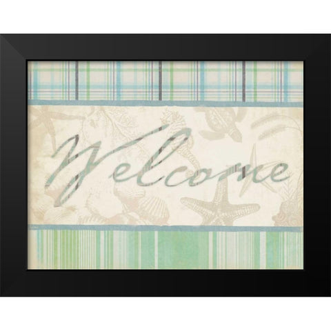 Welcome Black Modern Wood Framed Art Print by Grey, Jace