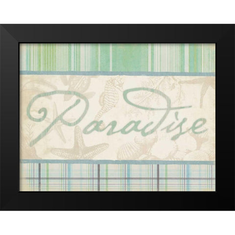 Paradise Black Modern Wood Framed Art Print by Grey, Jace