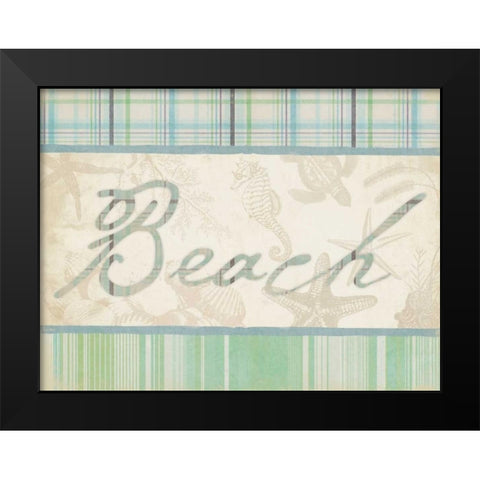Beach Black Modern Wood Framed Art Print by Grey, Jace