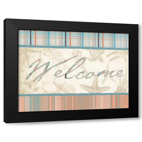 Welcome 2 Black Modern Wood Framed Art Print with Double Matting by Grey, Jace