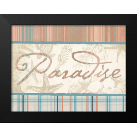 Paradise 2 Black Modern Wood Framed Art Print by Grey, Jace
