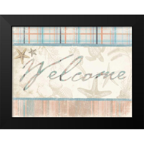 Welcome 3 Black Modern Wood Framed Art Print by Grey, Jace