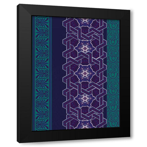 Patterns A2 Black Modern Wood Framed Art Print with Double Matting by Grey, Jace