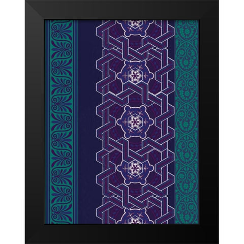 Patterns A2 Black Modern Wood Framed Art Print by Grey, Jace