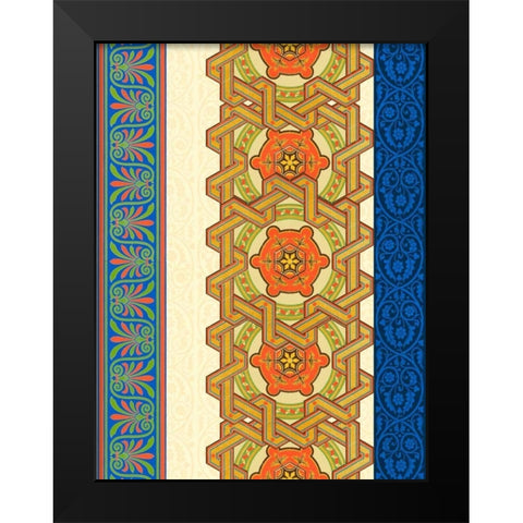 Patterns  A Black Modern Wood Framed Art Print by Grey, Jace