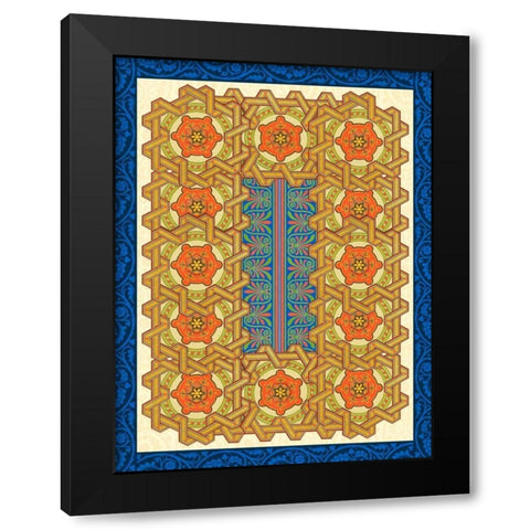 Patterns B Black Modern Wood Framed Art Print with Double Matting by Grey, Jace