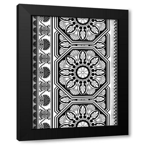 Patterns C Black Modern Wood Framed Art Print with Double Matting by Grey, Jace