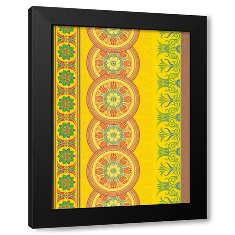 Patterns E Black Modern Wood Framed Art Print by Grey, Jace