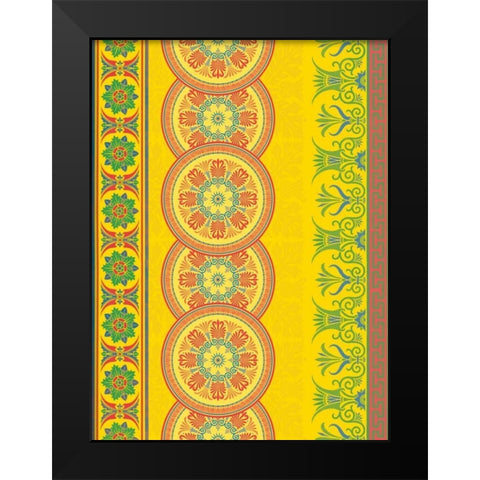 Patterns E Black Modern Wood Framed Art Print by Grey, Jace