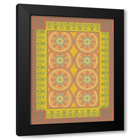 Patterns F Black Modern Wood Framed Art Print with Double Matting by Grey, Jace