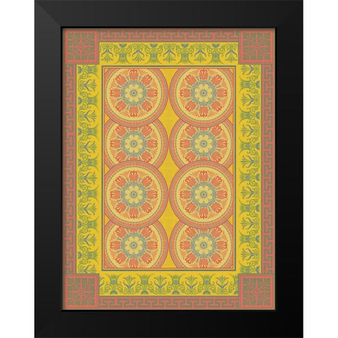 Patterns F Black Modern Wood Framed Art Print by Grey, Jace
