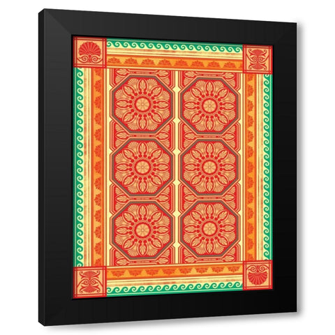 Patterns H Black Modern Wood Framed Art Print by Grey, Jace
