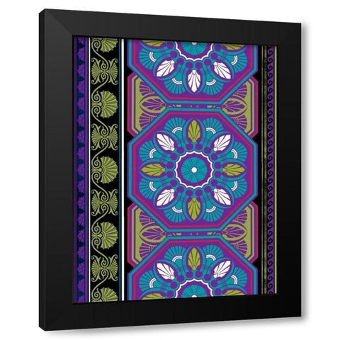 Patterns J2 Black Modern Wood Framed Art Print with Double Matting by Grey, Jace