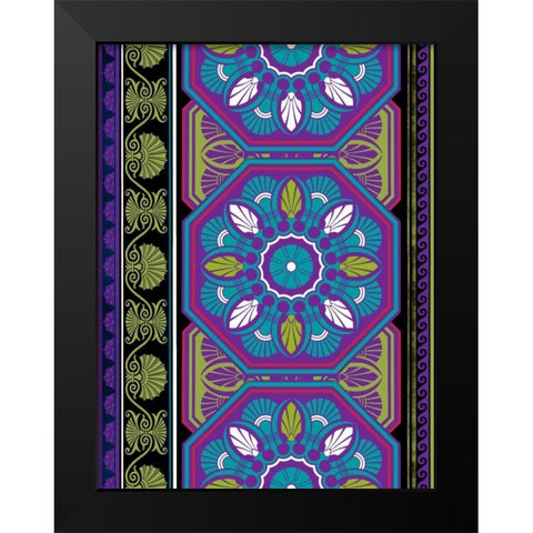 Patterns J2 Black Modern Wood Framed Art Print by Grey, Jace