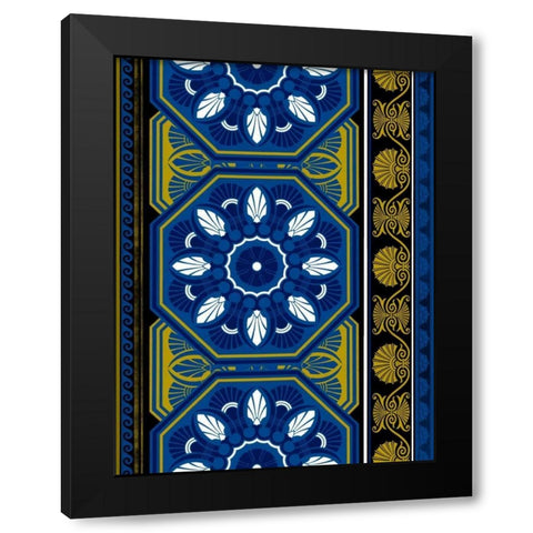 Patterns J3 Black Modern Wood Framed Art Print with Double Matting by Grey, Jace