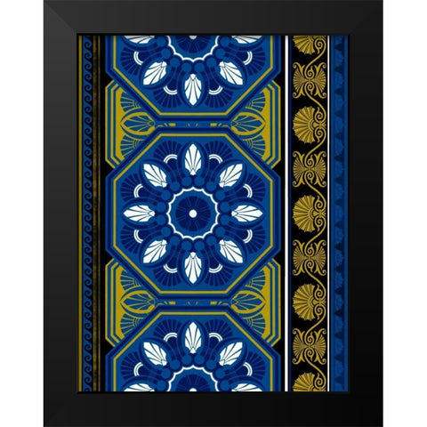 Patterns J3 Black Modern Wood Framed Art Print by Grey, Jace