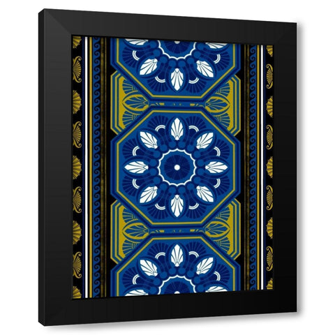 Patterns J4 Black Modern Wood Framed Art Print with Double Matting by Grey, Jace