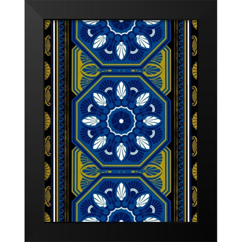 Patterns J4 Black Modern Wood Framed Art Print by Grey, Jace