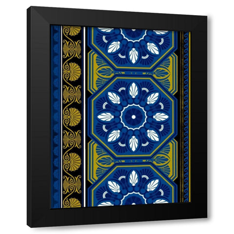 Patterns Black Modern Wood Framed Art Print with Double Matting by Grey, Jace