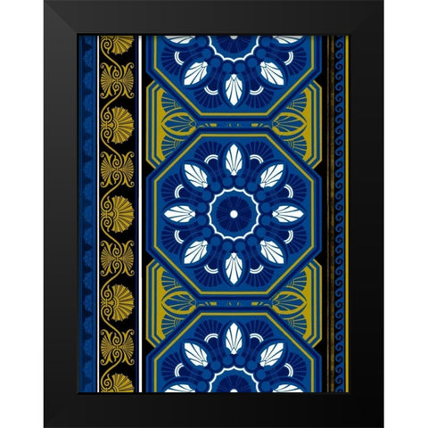 Patterns Black Modern Wood Framed Art Print by Grey, Jace