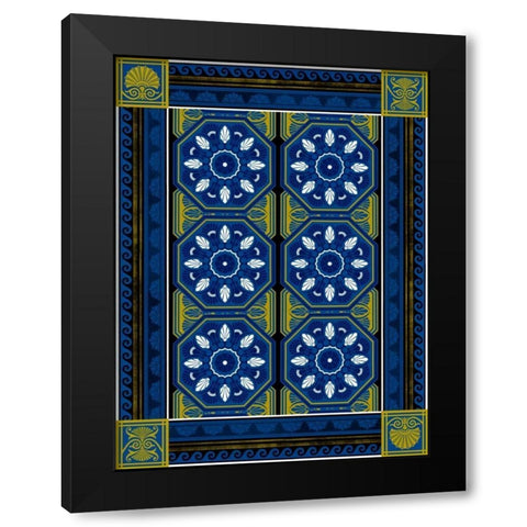 Patterns K Black Modern Wood Framed Art Print with Double Matting by Grey, Jace