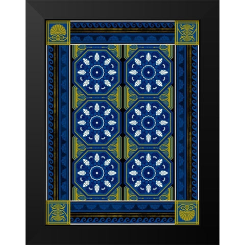 Patterns K Black Modern Wood Framed Art Print by Grey, Jace