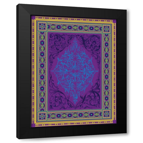 Patterns L Black Modern Wood Framed Art Print with Double Matting by Grey, Jace