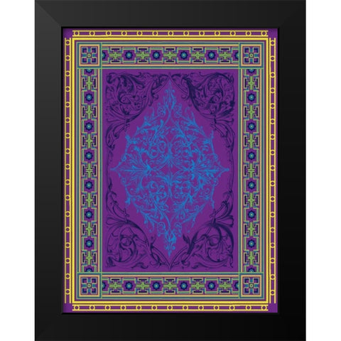 Patterns L Black Modern Wood Framed Art Print by Grey, Jace