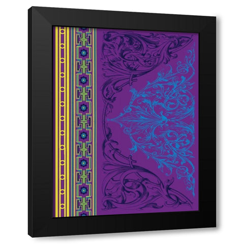 Patterns M3 Black Modern Wood Framed Art Print by Grey, Jace