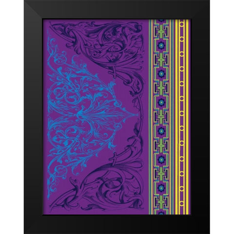 Patterns M4 Black Modern Wood Framed Art Print by Grey, Jace