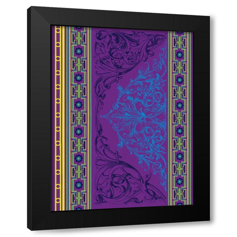 Patterns M Black Modern Wood Framed Art Print by Grey, Jace