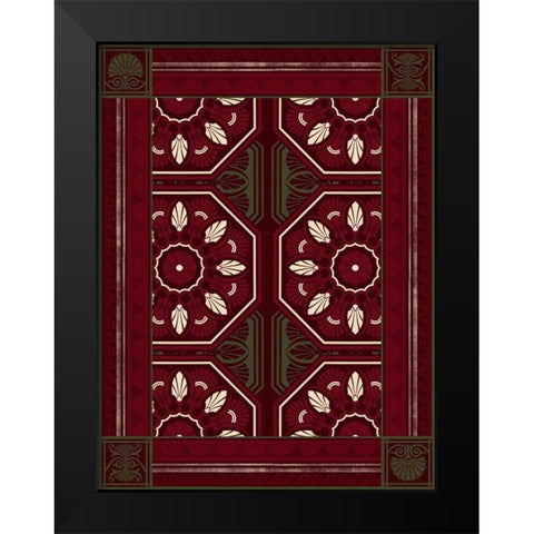Patterns N2 Black Modern Wood Framed Art Print by Grey, Jace
