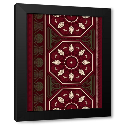 Patterns P Black Modern Wood Framed Art Print with Double Matting by Grey, Jace