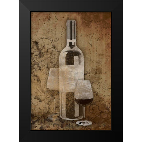 Wine Black Modern Wood Framed Art Print by Grey, Jace