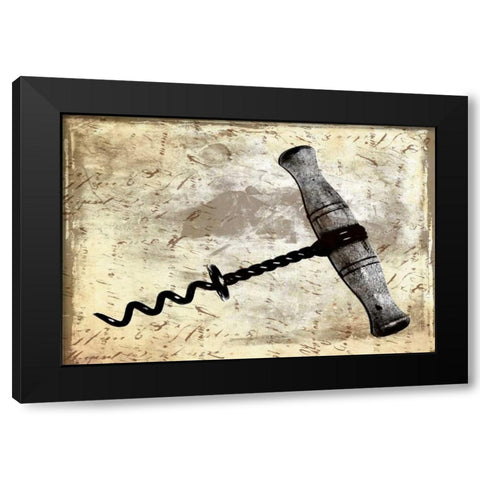 Corkscrew Black Modern Wood Framed Art Print with Double Matting by Grey, Jace
