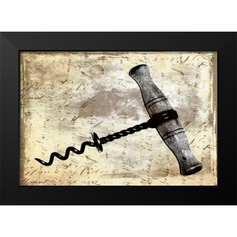 Corkscrew Black Modern Wood Framed Art Print by Grey, Jace