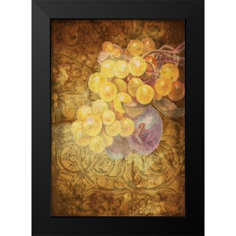 Grapes D Black Modern Wood Framed Art Print by Grey, Jace
