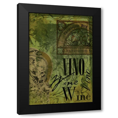 Vino Black Modern Wood Framed Art Print with Double Matting by Grey, Jace