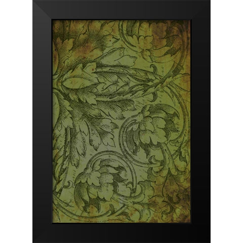 Pattern H Black Modern Wood Framed Art Print by Grey, Jace