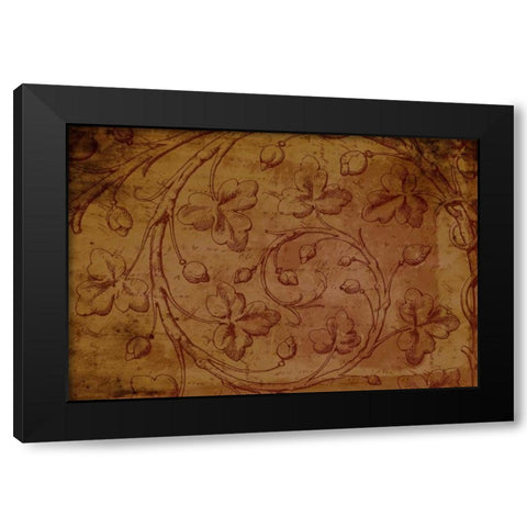 Pattern J Black Modern Wood Framed Art Print by Grey, Jace