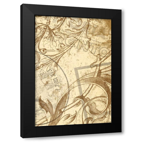 Pattern K Black Modern Wood Framed Art Print by Grey, Jace