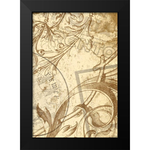 Pattern K Black Modern Wood Framed Art Print by Grey, Jace