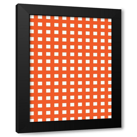 Patterns Orange Black Modern Wood Framed Art Print with Double Matting by Grey, Jace