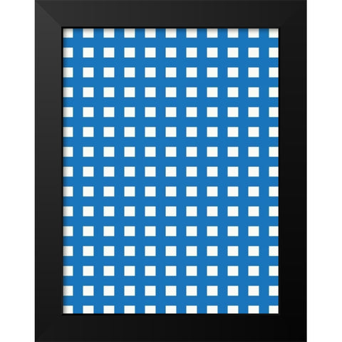 Patterns Blue Black Modern Wood Framed Art Print by Grey, Jace