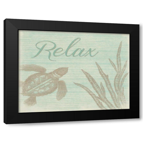 Relax C Black Modern Wood Framed Art Print with Double Matting by Grey, Jace