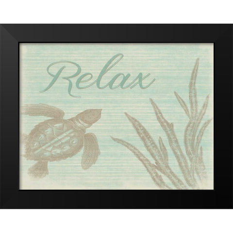 Relax C Black Modern Wood Framed Art Print by Grey, Jace